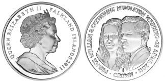 Falkland Islands 2011 Royal Wedding Commemorative Coin Falkland Islands 2011 Royal Wedding Commemorative Coin