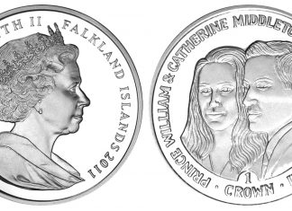Falkland Islands 2011 Royal Wedding Commemorative Coin Falkland Islands 2011 Royal Wedding Commemorative Coin