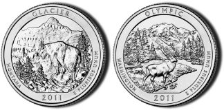 US Mint Announces 2011 National Park Quarter Ceremony Dates Glacier and Olympic National Park Quarters