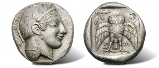 Silver Decadrachm Ancient Coin of Athens