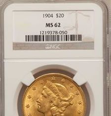 Historic Low Premiums on Pre-1933 U.S. Gold Coins, Advises Heritage 1904 $20 US Gold Coin