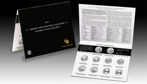 2011 America the Beautiful Quarters Uncirculated Coin Set