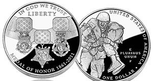US Mint Sales: 21 Numismatic Products Outperform 2011 Medal of Honor Silver Dollar Commemorative Coin
