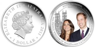 Perth Mint Releases Australia’s Official Royal Wedding Coin Australia Royal Wedding 1oz Silver Coin