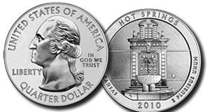US Mint Sets Pricing for Hot Springs 5 oz Silver Uncirculated Coin Hot Springs 5 oz Silver Coin