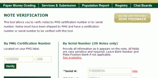 PMG Tool Verifies Certification and Authenticity of US Notes PMG Online Note Certification Verification Tool