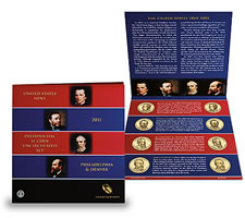 US Mint 2011 Presidential $1 Coin Uncirculated Set