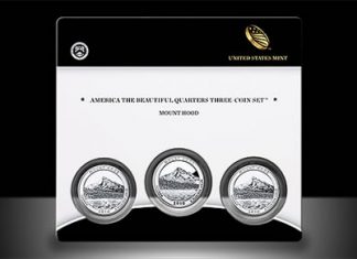 Mount Hood Quarter Three-Coin Set Available Mount Hood Quarter Three-Coin Set