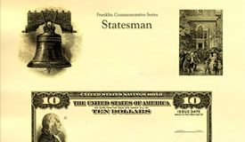 Franklin Commemorative Statesman Intaglio Print Released by BEP