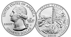 Grand Canyon National Park 5 Oz Silver Uncirculated Coin Released Grand Canyon National Park Five Ounce Silver Uncirculated Coin