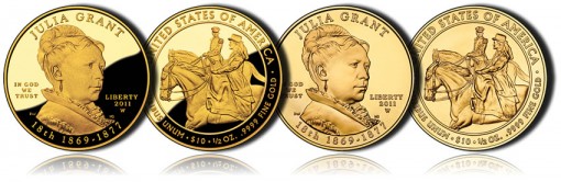 Julia Grant First Spouse Gold Coins