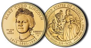 Mary Todd Lincoln First Spouse Gold Uncirculated Coin Sells Out uncirculated Mary Todd Lincoln First Spouse Gold Coin