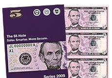 BEP Offers Series 2009 $5 Uncut Currency Sheets Series 2009 $5 Uncut Currency Sheets