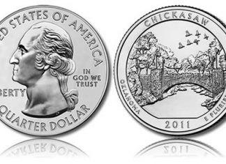 Chickasaw Five Ounce Silver Bullion Coin Release Chickasaw National Recreation Area Coin