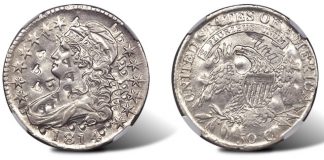 Rare Proof and Experimental Coins Lead Heritage’s U.S. Coin & Platinum Night Auction 1814 E50C Platinum Half Dollar