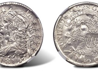 Rare Proof and Experimental Coins Lead Heritage’s U.S. Coin & Platinum Night Auction 1814 E50C Platinum Half Dollar