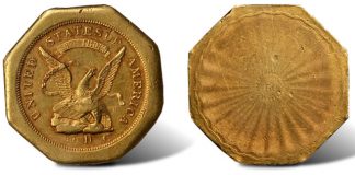 Stack’s Bowers Chicago ANA World’s Fair of Money Auction Tops $40 Million 1851 Augustus Humbert $50 Gold