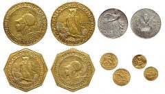 1915 Panama-Pacific Five-Coin Set