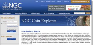 NGC Coin Explorer Provides Free Online Reference for US Coins Image of the NGC Coin Explorer for US coins