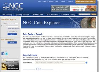 NGC Coin Explorer Provides Free Online Reference for US Coins Image of the NGC Coin Explorer for US coins