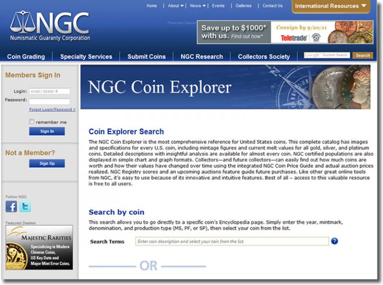 NGC Coin Explorer Provides Free Online Reference for US Coins CoinNews