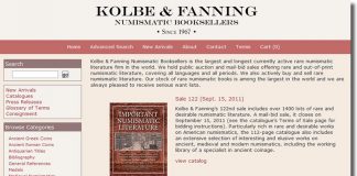 Kolbe & Fanning Launch New Website, Announce Rare Numismatic Literature Sale New Website of Kolbe & Fanning Numismatic Booksellers