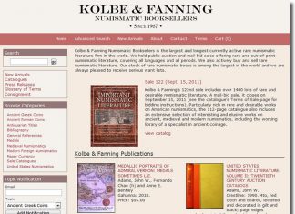 Kolbe & Fanning Launch New Website, Announce Rare Numismatic Literature Sale New Website of Kolbe & Fanning Numismatic Booksellers