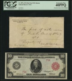 Serial Number One Atlanta $10 1914 Red Seal