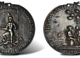 Stack’s Bowers Realizes $4M+ in Philadelphia Auction of U.S. Coins, Currency and Medals 1780 Virginia Happy While United Medal
