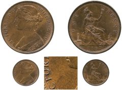 1867 Victoria Bronze Penny