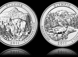 Glacier and Olympic National Park 5 Oz Silver Uncirculated Coins Scheduled Glacier and Olympic National Park Coins