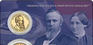 Hayes Presidential $1 Coin & First Spouse Medal Set Available Hayes Presidential $1 Coin & First Spouse Medal Set