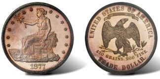 Stack’s Bowers to Auction Part I of The Teich Family Collection at Whitman’s Baltimore Show 1877 Trade Dollar