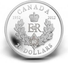 $20 Royal Cypher Diamond Jubilee Silver Coin