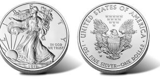US Mint Sales: Lower Bullion, Suspensions Trip Collector Silver Products 2011-W Uncirculated American Silver Eagle Coin