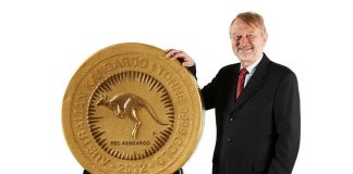 Perth Mint’s 1 Tonne Gold Kangaroo Coin is World’s Biggest Bullion Strike Perth Mint 1 Tonne Australian Gold Kangaroo Coin
