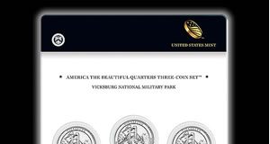 Vicksburg Quarter Three-Coin Set Available Vicksburg Quarter Three-Coin Set