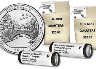 Chickasaw National Recreation Area Quarter Available in Bags and Rolls Chickasaw National Recreation Area Quarter Bags and Rolls