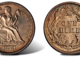 Stack’s Bowers to Auction Battle Born Collection of CC’s at ANA’s 2012 World’s Fair of Money 1873-CC Liberty Seated No Arrows Dime