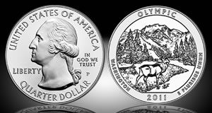 Olympic National Park 5 Oz Silver Uncirculated Coin Sales Start Slowest 2011-P Olympic National Park Five Ounce Silver Uncirculated Coin