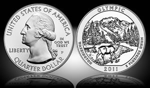 2011-P Olympic National Park Five Ounce Silver Uncirculated Coin