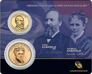 Garfield Presidential $1 Coin First Spouse Medal Set