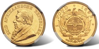 Heritage January NYINC Coins Auction Features 5,200+ Lots South Africa Republic gold Proof Pond 1892