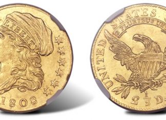 19th Century Coins Anchor February Heritage Long Beach Auction 1808 quarter eagle