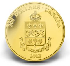 2012 $300 QUEBEC COAT OF ARMS GOLD COIN
