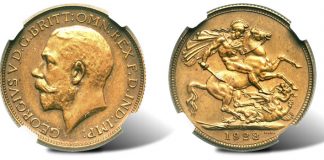 Heritage January NYINC World Coins Auction Realizes $10.7M+ South African bronze 1928 pattern sovereign