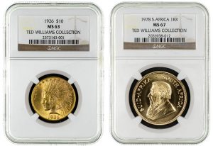 Coins from Ted Williams Collection
