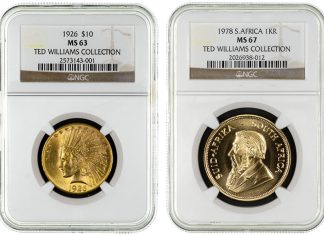 Ted Williams Collection of US and World Coins Certified by NGC Coins from Ted Williams Collection