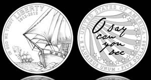 Release Dates and Price Cuts for 2012 Commemorative Silver Coins Star-Spangled Banner Silver $1 Designs