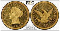 circualtion strike 1841 Quarter Eagle PCGS MS61